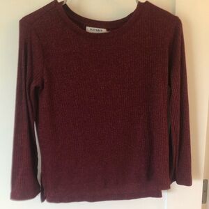 Deep red old navy long sleeved shirt